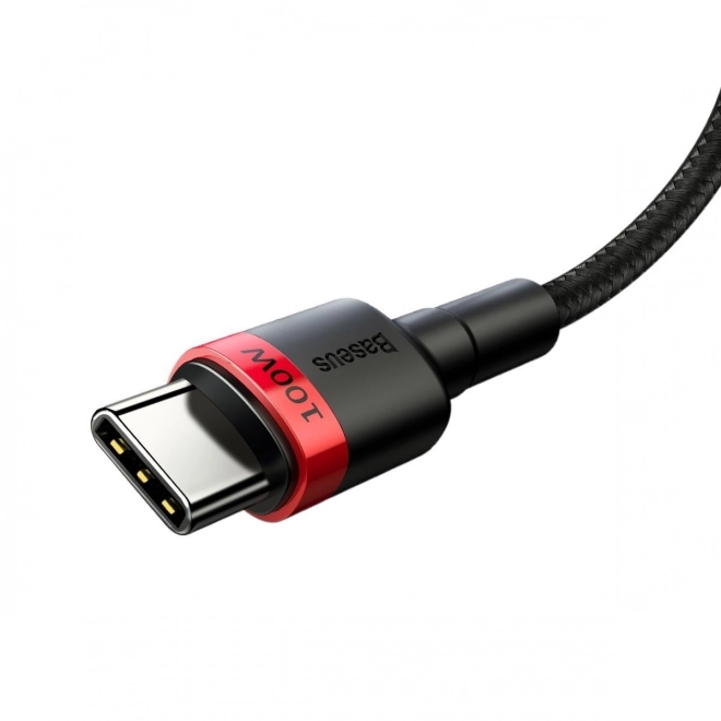 USB-C kabel za hitro polnjenje Baseus Cafule 100W rdeč črn