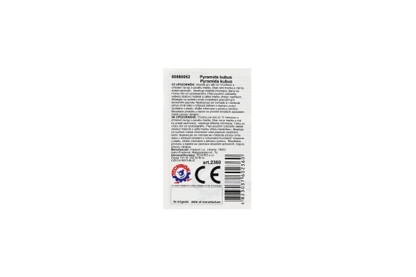 Piramida z obročki plast 2 barvi v mrežici 15x31cm 12m+