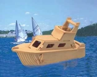 Woodcraft lesene 3D sestavljanke Jahta