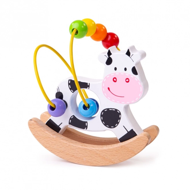 Bigjigs Baby Motoriki labirint gugalnica kravica