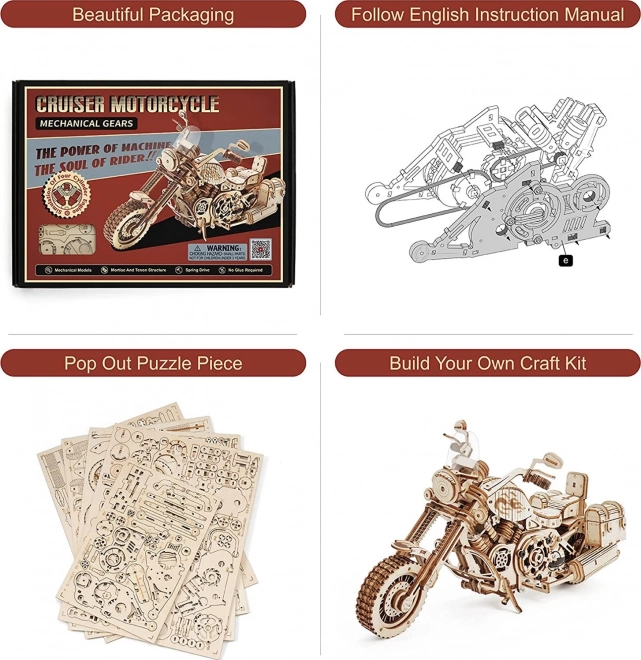 Moto Cruiser LK504 - 3D lesena sestavljanka