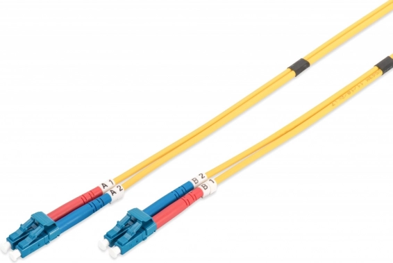 Patchcord FO enorodni 09/125 OS2 LC-LC duplex 2 m rumen