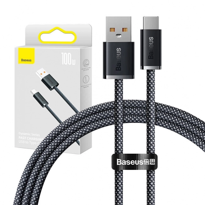 USB na USB-C kabel Baseus Dynamic serija, 100 W, 1 m (siva)