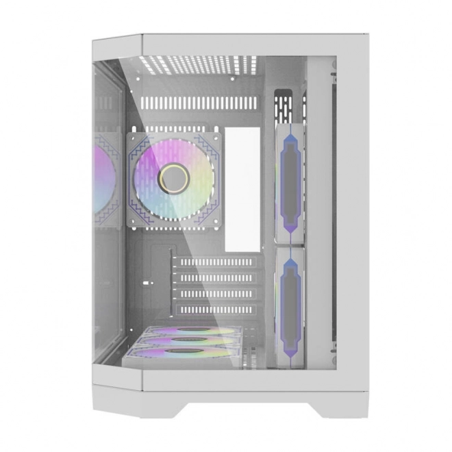 Računalniško ohišje Darflash FT418 + 6 ventilatorjev aRGB (bela)