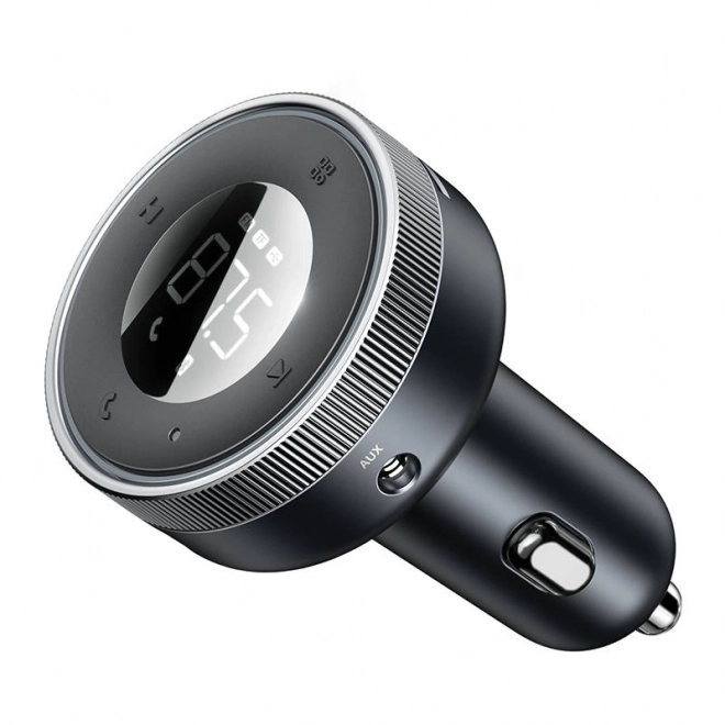 Baseus uživaj brezžični polnilec MP3 za avto, Bluetooth 5.0, microSD, AUX (črna)