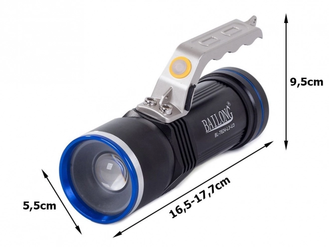 Vojaška LED svetilka s Cree XM-L3-U3 Zoom od Bailong