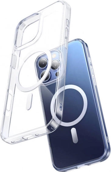 Magnetni ovitek za iPhone 16 Pro Max McDodo prozoren