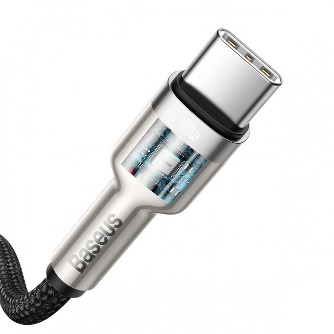 USB-C na USB-C kabel Baseus Cafule 100W, 2m črn