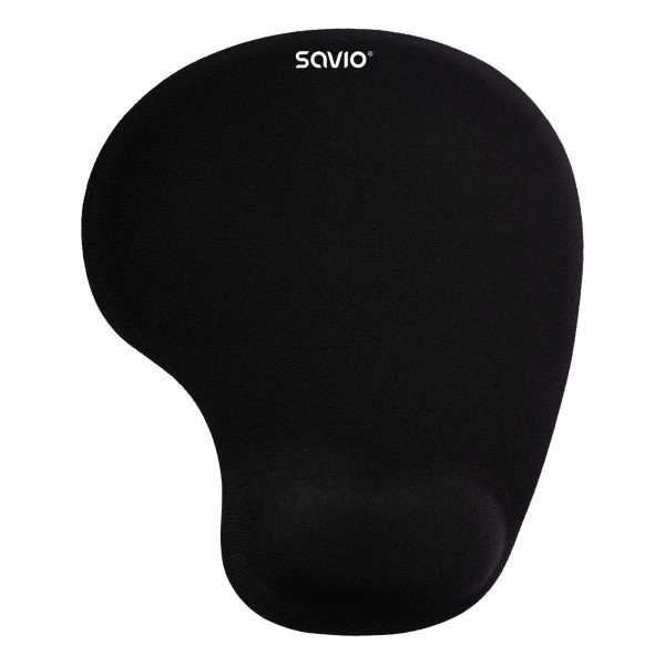 Črna ergonomska podloga za miško SAVIO