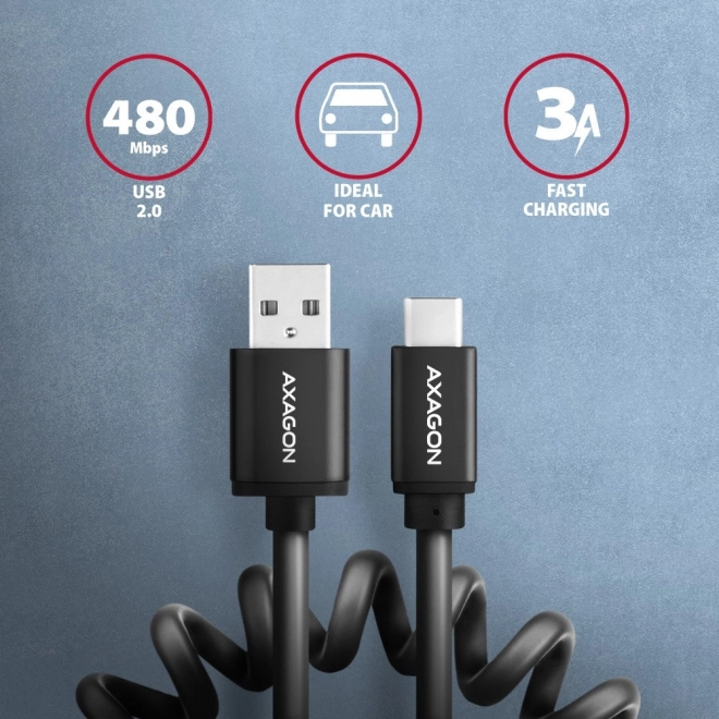Kabel Twister USB-C 3 USB-A 0,6m