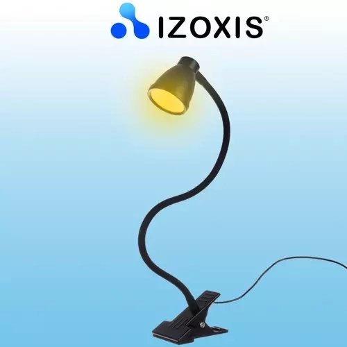 Namizna svetilka s sponko črna Izoxis