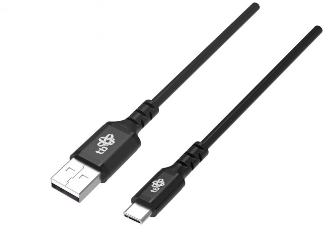Silikonski črni USB-USB C kabel 1m Quick Charge