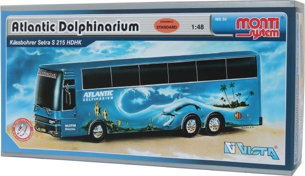 Komplet Monti Sistem MS 50 Atlantski Delfinarij Avtobus 1:48 v škatli 31,5x16,5x7,5cm