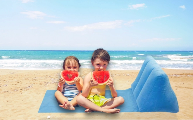 Plažna podloga z naslonom in napihljivim vzglavnikom
