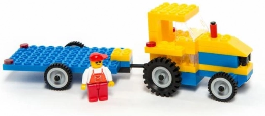 Konstrukcijski komplet Traktor s prikolico 84 kosov