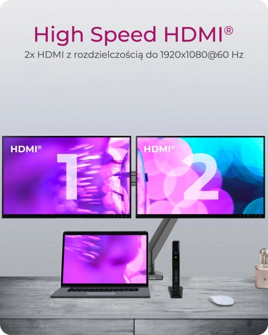 Namizna priklopna postaja Icy Box DisplayLink