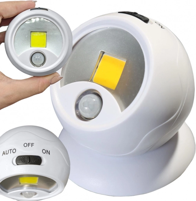 LED nočna svetilka s senzorjem gibanja COB 360°, magnetna, na baterije