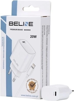 omrežni polnilnik 20 W usb‑c s kablom lightning beline