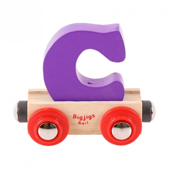 Bigjigs Rail Vagonek lesene železnice - Črka C
