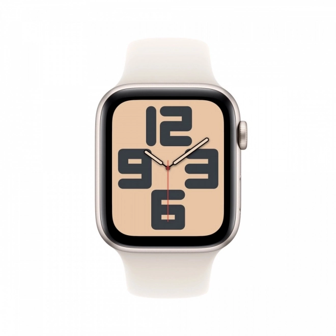 Apple Watch SE GPS 40 mm aluminijasto ohišje v barvi mesečine s športnim paščkom v barvi mesečine - velikost S/M