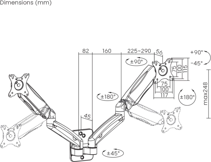 Širok razpon gibanja in natančno pozicioniranje