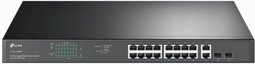 Stikalo 16 GE PoE+ priključkov z 2 GE in 2 SFP priključkoma