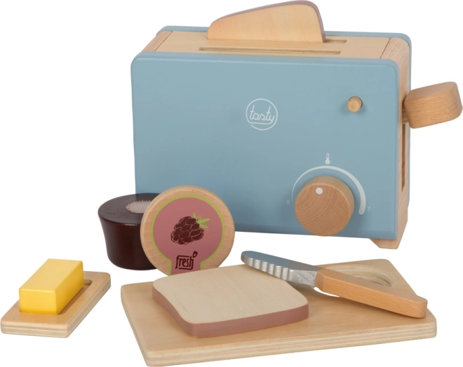 Leseni toaster s priborom Tasty small foot
