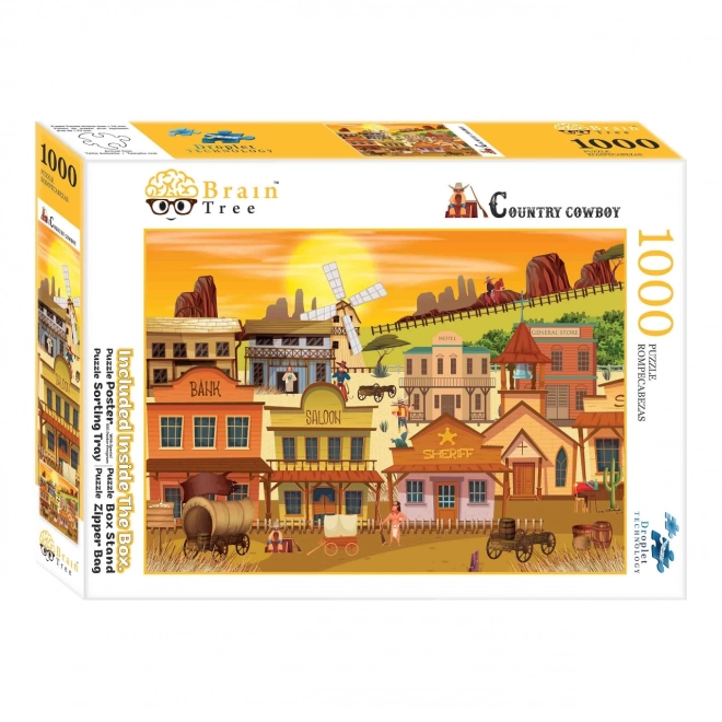 Brain Tree Puzzle Zahodno mestečko 1000 kosov