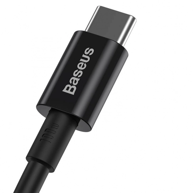 Kabel Baseus iz serije Superior, USB-C na USB-C, 100W, 2m (črn)