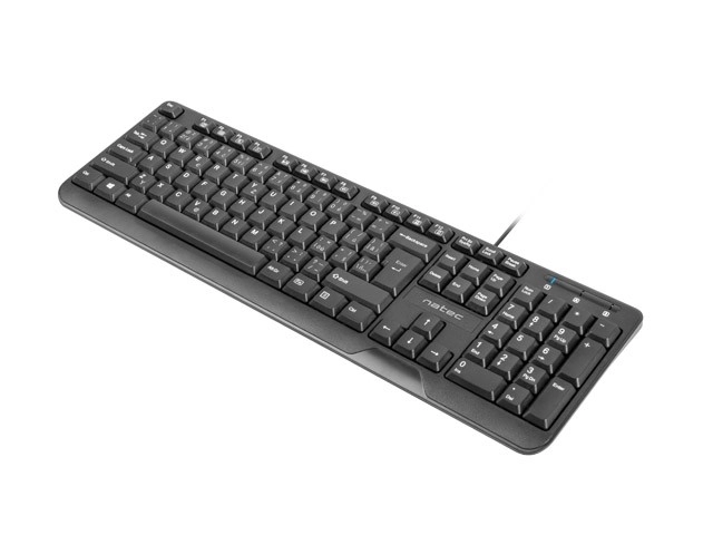 Tipkovnica Natec Trout Slim USB CZ/SK 1.8m črna
