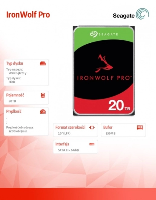 Trdi disk Seagate IronWolf Pro 20TB