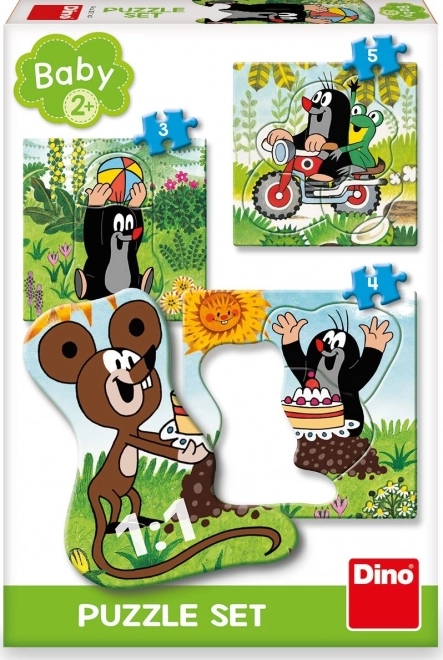 Krtek na travniku 3-5 otroške puzzle