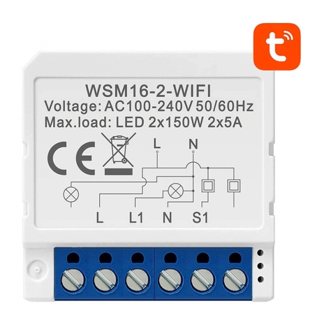 Pametni WiFi stikalni modul Avatto WSM16 TUYA – W2