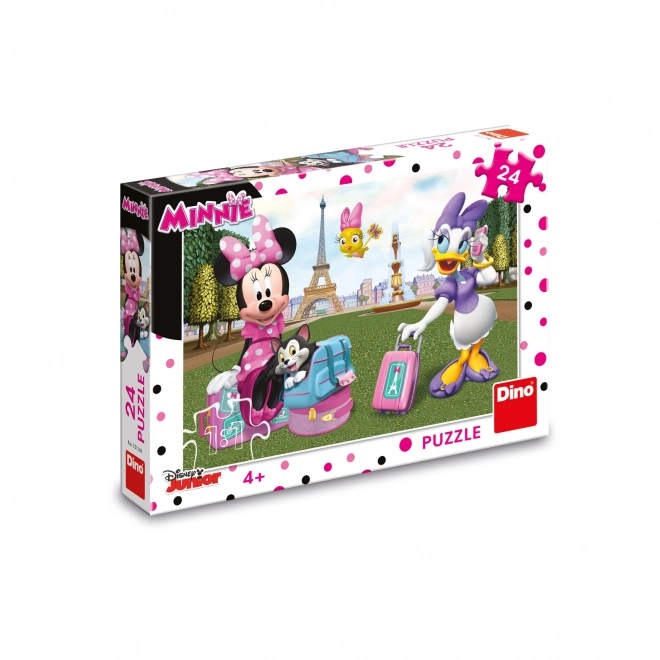 Sestavljanka Minnie in Daisy v Parizu 24 delov