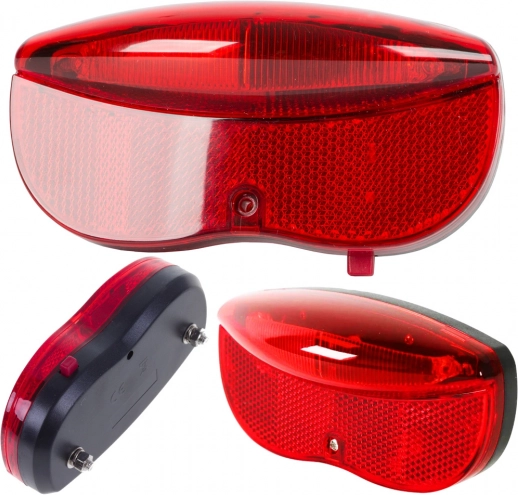 LED zadnja luč za prtljažnik kolesa, 2× AA, z odsevnikom