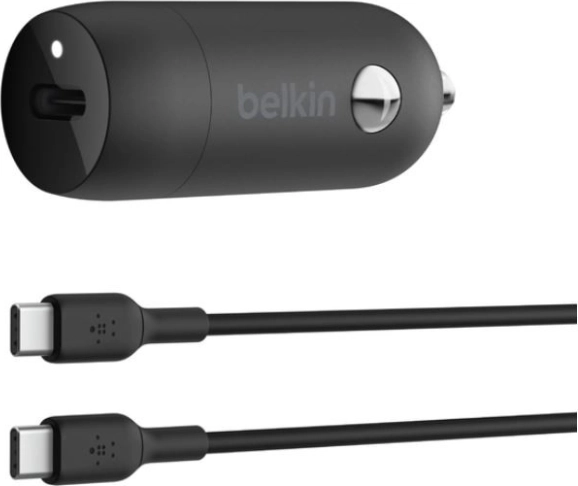 Avtopolnilec 30 W PD PPS črn z USB-C kablom