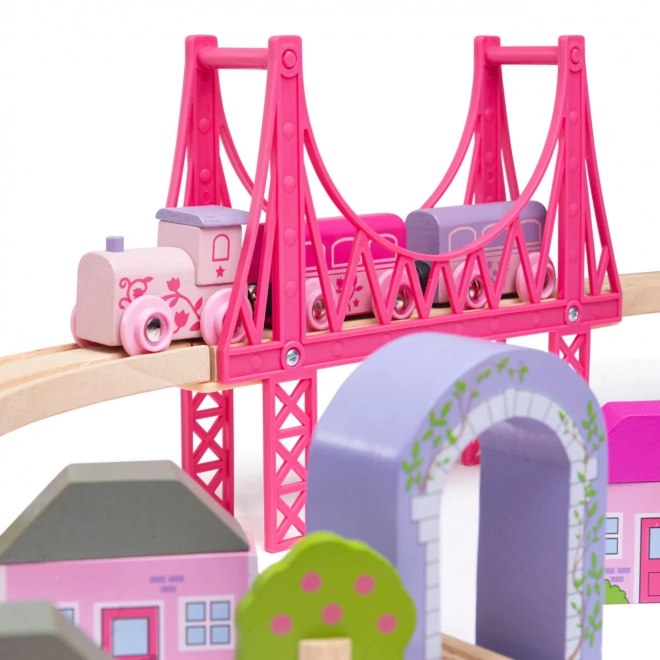 Bigjigs Rail Lesena velika železniška proga za princese