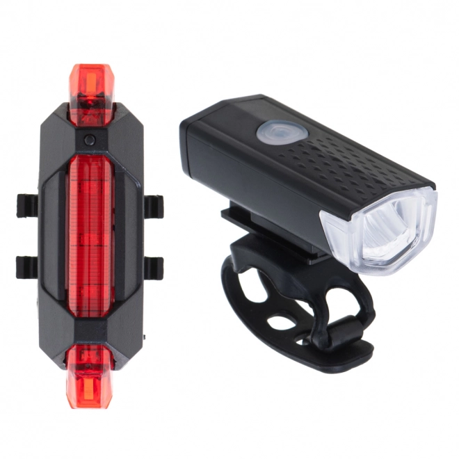Komplet LED kolesarskih luči USB