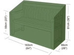 Zaščitna ponjava za vrtno klop 163 × 66 × 81 cm, PE 90 g/m²