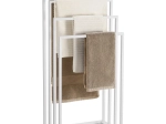 Towel rack with 4 arms – matte white