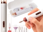 Brezžični brusilnik za nohte Beautylushh za manikuro in pedikuro s 6 nastavki in etuijem