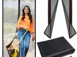 Mreža proti komarjem za vrata z magnetnim zapiranjem 100 × 210 cm