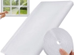 Okenska mreža proti insektom s samolepilnim ježkom 180 × 150 cm – črna