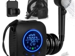 Portable Camping Shower TRIZAND 8000 mAh with Pump and LED Display, USB, IPX8