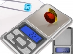 Žepna digitalna tehtnica RUHHY 500 g z natančnostjo 0,1 g