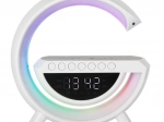 LED RGB svetilka z brezžičnim polnjenjem, radiem, budilko in Bluetooth zvočnikom