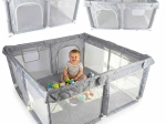 Folding playpen 120 × 120 cm with zippered entrance