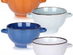 Set of Ceramic Bowls with Handles 620 ml, 4 pcs