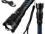 Taktična LED svetilka 1500 lm TRIZAND, USB‑C, zoom, vodoodporna