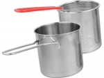 Mini lonec z nerjavečega jekla z ocvrtim košarom